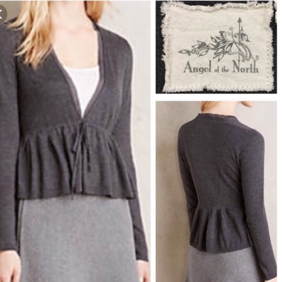 Anthropologie CHARCOAL GRAY Cardigan - Picture 7 of 8